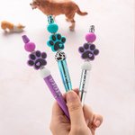 Personalized Paw Print Beaded Ballpoint Pen with Name Birthday Anniversary Gift for Pet Lover