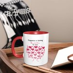 Personalised Family Tree Mug Happiness Quote Mug 11oz/15oz Love Heart Coffee Cup Retirement Birthday Christmas Gift for Mom Grandma