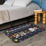 Personalized My House My Rules The Humans Just Live Here with Me Door Mat Gift for Dog Lovers Cat Lovers Home Decoration