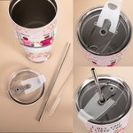 Vaso Curvo Personalizado Te Conocí Me Gustas Te Amo Pareja Sentada en Columpio Floral con Pajita Regalo de San Valentín para Pareja en Aniversario