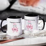 Personalised Family Tree Mug Happiness Quote Mug 11oz/15oz Love Heart Coffee Cup Retirement Birthday Christmas Gift for Mom Grandma