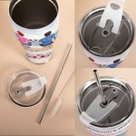 Personalized Husband and Wife Travel Partners for Life 30oz Names Curved Tumbler with Straw Anniversary Valentine's Day Gift for Couple