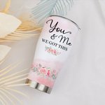 Personalized You and Me We Got This Couple Sitting on Love Chair Curved Tumbler with Straw Anniversary Valentine's Day Gift for Couple