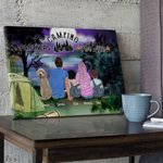 Personnalisé Beautiful Family Camping Life Canvas Painting Wall Anniversary Gift for Family
