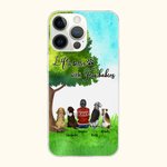 Personalized Life Is Better With Fur Baby Green Grass Phone Case Birthday Gift for Dog Lovers
