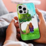 Custodia per telefono personalizzata To Be with Each Other in the Meadow con nomi Regalo di compleanno per amanti dei cani