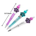 Personalized Paw Print Beaded Ballpoint Pen with Name Birthday Anniversary Gift for Pet Lover