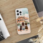 Gepersonaliseerd I Love You To The Moon And Back telefoonhoesje met namen Verjaardagscadeau voor hondenliefhebbers