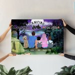 Personnalisé Beautiful Family Camping Life Canvas Painting Wall Anniversary Gift for Family