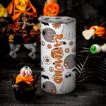 Personalisierte Halloween niedlichen Geist Skinny Becher mit Namen 15oz Cup Spooky Saison Halloween Geschenk für Kinder