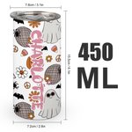 Personalisierte Halloween niedlichen Geist Skinny Becher mit Namen 15oz Cup Spooky Saison Halloween Geschenk für Kinder