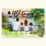 Peinture sans cadre personnalisée Let's Go Camping Anniversary Gift for Family Camping Lover (Cadeau d'anniversaire pour la famille)