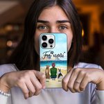 Gepersonaliseerd om met elkaar op het strand telefoonhoesje Gift voor hondenliefhebbers Stable