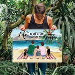 Peinture sur toile personnalisée Inoubliable Famille Camping Décoration murale Cadeau pour les amoureux du camping