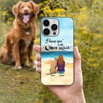 Personalised I Love You To The Moon And Back Phone Case Christmas Gift Birthday Memorial Gift for Dog Owner
