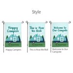 Personalized Happy Campers Outdoor Garden Flag Welcome Flag Campsite Garden Decor Gift for Camping Family Couple