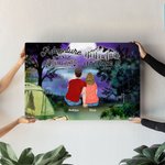 Peinture murale sans cadre personnalisée Adventure Is Out There Let's Find It Cadeau de Saint-Valentin pour couple amateur de camping