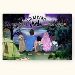 Personnalisé Beautiful Family Camping Life Canvas Painting Wall Anniversary Gift for Family