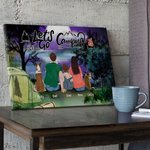 Personnalisé Feu de camp Camping Peinture sans cadre Décoration murale Cadeau pour la famille Amoureux du camping