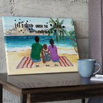 Personalisierte bunte Landschaft Camping rahmenlose Malerei Wanddekoration Geschenk für Familie Camping-Liebhaber