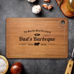 Personalized Animal Design Cutting Board with Engraved Text Gift for Cooking Lover or BBQ Lover