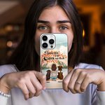 Gepersonaliseerd I Love You To The Moon And Back telefoonhoesje met namen Verjaardagscadeau voor hondenliefhebbers