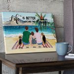 Peinture sur toile personnalisée Inoubliable Famille Camping Décoration murale Cadeau pour les amoureux du camping