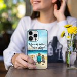 Funda de teléfono personalizada Life Is Better With Dogs Sea Mountain Christmas Birthday Gift for Dog Lovers