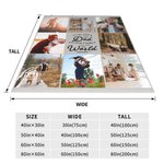 Coperta personalizzata con collage fotografico Sei un papà Sei il mondo Regalo di compleanno per la festa del papà