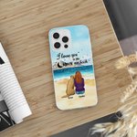 Personalised I Love You To The Moon And Back Phone Case Christmas Gift Birthday Memorial Gift for Dog Owner