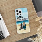 Personalized to Be with Each Other on The Beach Phone Case Christmas Gift Birthday Gift for Dog Lovers