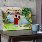 Peinture sur toile de camping Personnalisée Dormons sous les étoiles Cadeau de Saint-Valentin pour couple