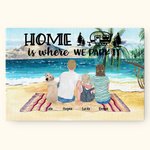 Personalizzato Home Is Where We Park It Pittura su tela Decorazione murale Regalo per la famiglia Amante del campeggio