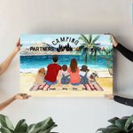 Personalisierte bunte Leinwand Malerei Wanddekoration Geschenk für Familie Camping Lover