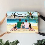 Peinture sur toile personnalisée Inoubliable Famille Camping Décoration murale Cadeau pour les amoureux du camping