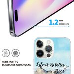 Funda de teléfono personalizada Life Is Better With Dogs Sea Mountain Christmas Birthday Gift for Dog Lovers