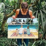 Personalizzato Home Is Where We Park It Pittura su tela Decorazione murale Regalo per la famiglia Amante del campeggio