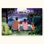 Personnalisé Inoubliable Les Étoiles Camping Peinture sur toile Décoration murale Cadeau pour la famille Amoureux du camping