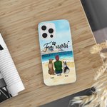 Gepersonaliseerd om met elkaar op het strand telefoonhoesje Gift voor hondenliefhebbers Stable
