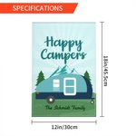 Personalized Happy Campers Outdoor Garden Flag Welcome Flag Campsite Garden Decor Gift for Camping Family Couple