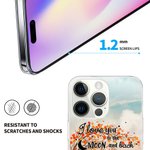 Gepersonaliseerd I Love You To The Moon And Back telefoonhoesje met namen Verjaardagscadeau voor hondenliefhebbers