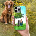 Gepersonaliseerd Life Is Better With Dogs Green Grass Telefoonhoesje Verjaardag Kerstcadeau voor hondenliefhebbers