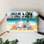 Personalizzato Home Is Where We Park It Pittura su tela Decorazione murale Regalo per la famiglia Amante del campeggio