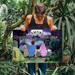 Personnalisé Beautiful Family Camping Life Canvas Painting Wall Anniversary Gift for Family