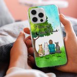 Personalized I Love You To The Moon And Back Green Grass Phone Case Birthday Gift for Dog Lovers