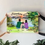 Peinture sans cadre personnalisée River Adventure Camping Décoration Cadeau pour la famille Amoureux du camping