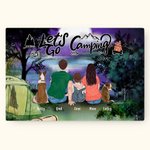 Personnalisé Feu de camp Camping Peinture sans cadre Décoration murale Cadeau pour la famille Amoureux du camping