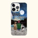Personalized Speaking of Love under The Full Moon Phone Case Christmas Gift Birthday Gift for Dog Lovers