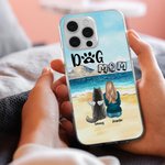 Personalized to Be with Each Other on The Beach Phone Case Christmas Gift Birthday Gift for Dog Lovers