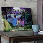 Peinture sans cadre personnalisée Wonderful Camping Trip Décoration murale Cadeau pour la famille Amoureux du camping